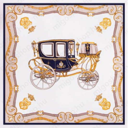 Premium mulberry silk scarf (Fairytale pumpkin carriage)