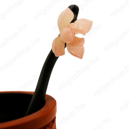 Glazed Ebony Magnolia Flower Stick-Zan