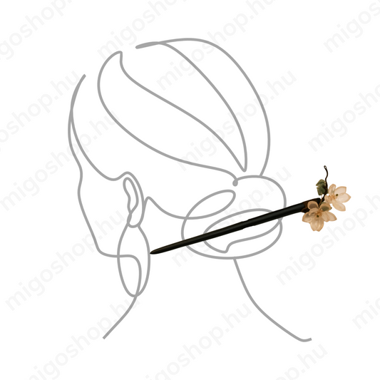 Twin Magnolia Blossoms Hair Stick- Zan
