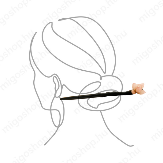 Glazed Ebony Magnolia Flower Stick-Zan