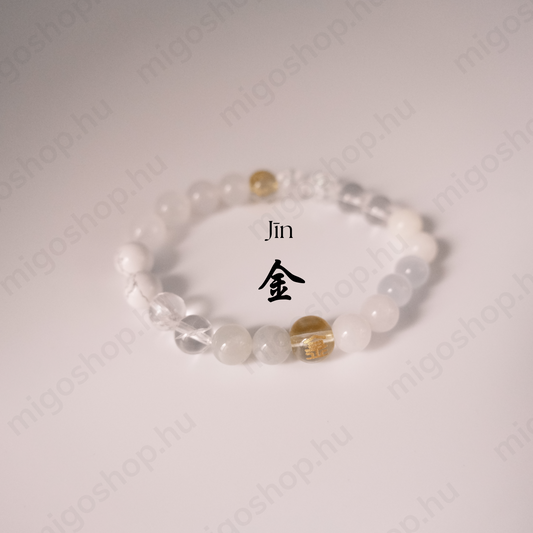Wuxing (五行) -inspired bracelet -METAL (金 Jīn)